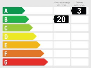 Calificación eficiencia energética Espectacular casa semiadosada, moderna,  en Urbanizacion Baviera Golf, con 3 dormitorios, piscina y parking privado.